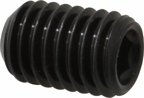 Made in USA - 1/2-13 UNC, 3/4" Length Under Head, Cup Point Set Screw - Grade 8 Alloy Steel, 1/4" Key - USA Tool & Supply