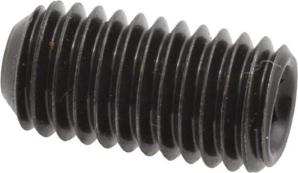 Made in USA - 1/2-13 UNC, 1" Length Under Head, Cup Point Set Screw - Grade 8 Alloy Steel, 1/4" Key - USA Tool & Supply