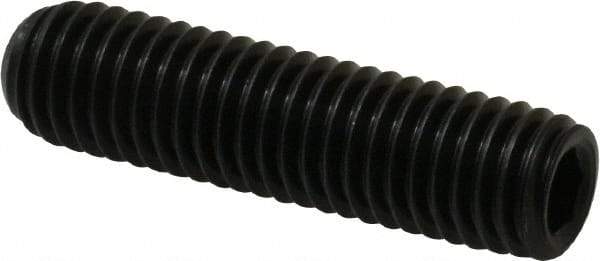 Made in USA - 1/2-13 UNC, 2" Length Under Head, Cup Point Set Screw - Grade 8 Alloy Steel, 1/4" Key - USA Tool & Supply