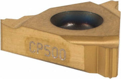 Seco - 16ER External Right Hand ISO Laydown Threading Insert - Grade CP500, TiAlN/TiN Coated Carbide, 9.53mm Inscribed Circle - USA Tool & Supply