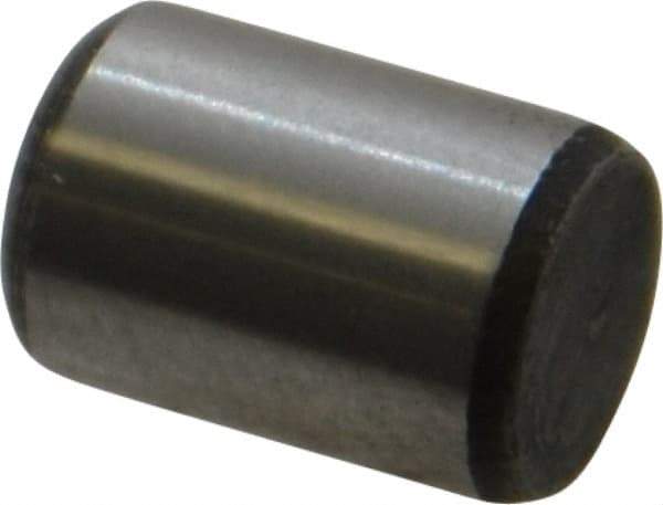 Value Collection - 1/4" Diam x 3/8" Pin Length Alloy Steel Standard Dowel Pin - C 50-58 Hardness, 12,800 Lb Breaking Strength, 1 Beveled & 1 Rounded End - USA Tool & Supply