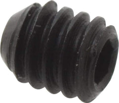 Made in USA - #4-48 UNF, 1/8" Length Under Head, Cup Point Set Screw - Grade 8 Alloy Steel, 0.05" Key - USA Tool & Supply
