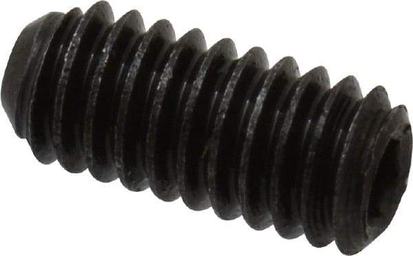 Made in USA - #4-48 UNF, 1/4" Length Under Head, Cup Point Set Screw - Grade 8 Alloy Steel, 0.05" Key - USA Tool & Supply