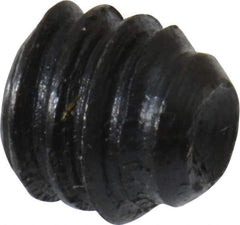 Made in USA - #6-40 UNF, 1/8" Length Under Head, Cup Point Set Screw - Grade 8 Alloy Steel, 1/16" Key - USA Tool & Supply