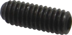 Made in USA - #6-40 UNF, 3/8" Length Under Head, Cup Point Set Screw - Grade 8 Alloy Steel, 1/16" Key - USA Tool & Supply