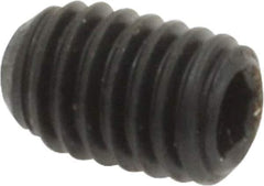 Made in USA - #8-36 UNF, 1/4" Length Under Head, Cup Point Set Screw - Grade 8 Alloy Steel, 5/64" Key - USA Tool & Supply