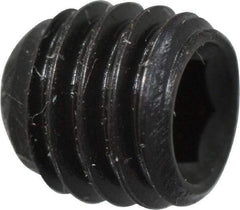 Made in USA - #10-32 UNF, 3/16" Length Under Head, Cup Point Set Screw - Grade 8 Alloy Steel, 3/32" Key - USA Tool & Supply