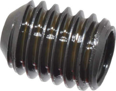 Made in USA - #10-32 UNF, 1/4" Length Under Head, Cup Point Set Screw - Grade 8 Alloy Steel, 3/32" Key - USA Tool & Supply