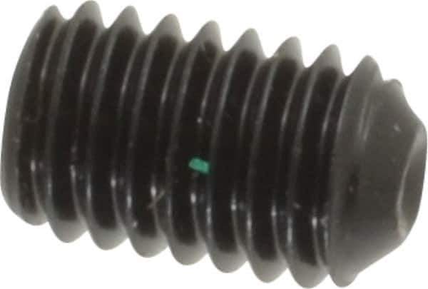 Made in USA - #10-32 UNF, 5/16" Length Under Head, Cup Point Set Screw - Grade 8 Alloy Steel, 3/32" Key - USA Tool & Supply