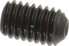 Made in USA - #10-32 UNF, 5/16" Length Under Head, Cup Point Set Screw - Grade 8 Alloy Steel, 3/32" Key - USA Tool & Supply
