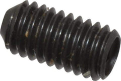 Made in USA - #10-32 UNF, 3/8" Length Under Head, Cup Point Set Screw - Grade 8 Alloy Steel, 3/32" Key - USA Tool & Supply