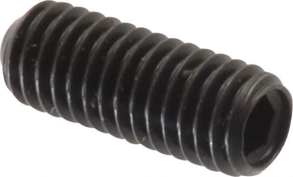 Made in USA - #10-32 UNF, 1/2" Length Under Head, Cup Point Set Screw - Grade 8 Alloy Steel, 3/32" Key - USA Tool & Supply