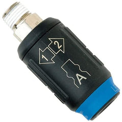 Legris - 3/8 Male NPT Pneumatic Hose Safety Coupler - 3/8" ID, Fiber Glass, Industrial Interchange, 3/8" Body Diam - USA Tool & Supply