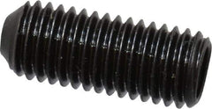 Made in USA - 1/4-28 UNF, 5/8" Length Under Head, Cup Point Set Screw - Grade 8 Alloy Steel, 1/8" Key - USA Tool & Supply
