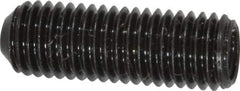 Made in USA - 1/4-28 UNF, 3/4" Length Under Head, Cup Point Set Screw - Grade 8 Alloy Steel, 1/8" Key - USA Tool & Supply