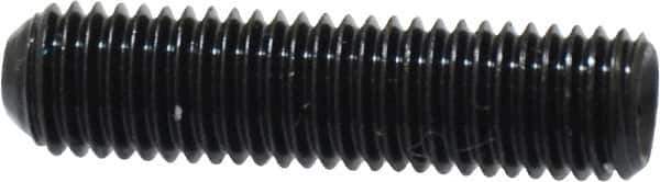 Made in USA - 1/4-28 UNF, 1" Length Under Head, Cup Point Set Screw - Grade 8 Alloy Steel, 1/8" Key - USA Tool & Supply