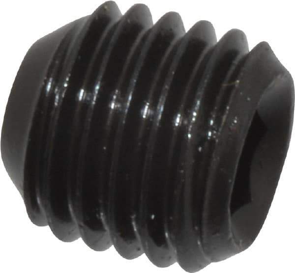 Made in USA - 5/16-24 UNF, 5/16" Length Under Head, Cup Point Set Screw - Grade 8 Alloy Steel, 5/32" Key - USA Tool & Supply