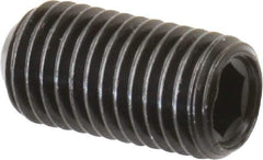 Made in USA - 5/16-24 UNF, 5/8" Length Under Head, Cup Point Set Screw - Grade 8 Alloy Steel, 5/32" Key - USA Tool & Supply