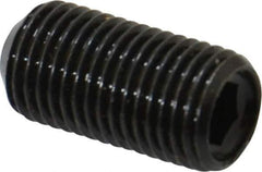 Made in USA - 3/8-24 UNF, 3/4" Length Under Head, Cup Point Set Screw - Grade 8 Alloy Steel, 3/16" Key - USA Tool & Supply