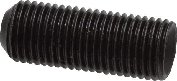 Made in USA - 3/8-24 UNF, 1" Length Under Head, Cup Point Set Screw - Grade 8 Alloy Steel, 3/16" Key - USA Tool & Supply