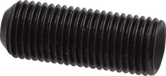 Made in USA - 3/8-24 UNF, 1" Length Under Head, Cup Point Set Screw - Grade 8 Alloy Steel, 3/16" Key - USA Tool & Supply