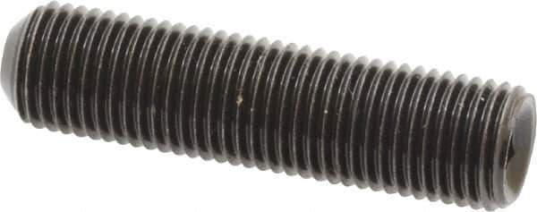 Made in USA - 3/8-24 UNF, 1-1/2" Length Under Head, Cup Point Set Screw - Grade 8 Alloy Steel, 3/16" Key - USA Tool & Supply
