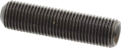 Made in USA - 3/8-24 UNF, 1-1/2" Length Under Head, Cup Point Set Screw - Grade 8 Alloy Steel, 3/16" Key - USA Tool & Supply