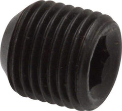 Made in USA - 1/2-20 UNF, 1/2" Length Under Head, Cup Point Set Screw - Grade 8 Alloy Steel, 1/4" Key - USA Tool & Supply