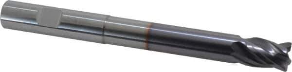Niagara Cutter - 1/2", 4 Flute, Single End, Solid Carbide, 0.03" Corner Radius End Mill - 5" OAL, Right Hand Flute, 5/8" LOC, Right Hand Cut, 3-1/8" Extended Reach - USA Tool & Supply
