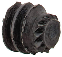 Made in USA - #6-32 UNC, 1/8" Length Under Head, Knurled Cup Point Set Screw - Grade 8 Alloy Steel, 1/16" Key - USA Tool & Supply
