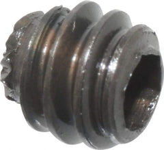Made in USA - #10-24 UNC, 3/16" Length Under Head, Knurled Cup Point Set Screw - Grade 8 Alloy Steel, 3/32" Key - USA Tool & Supply