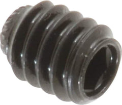 Made in USA - 1/4-20 UNC, 5/16" Length Under Head, Knurled Cup Point Set Screw - Grade 8 Alloy Steel, 1/8" Key - USA Tool & Supply