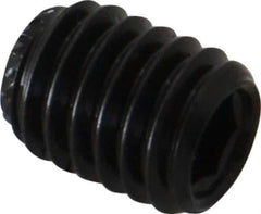 Made in USA - 3/8-18 UNC, 1/2" Length Under Head, Knurled Cup Point Set Screw - Grade 8 Alloy Steel, 3/16" Key - USA Tool & Supply