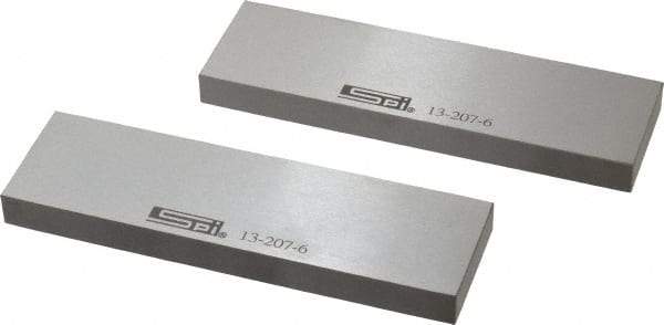 SPI - 6" Long x 1-3/4" High x 1/2" Thick, Steel Parallel - 0.0003" & 0.002" Parallelism, Sold as Matched Pair - USA Tool & Supply