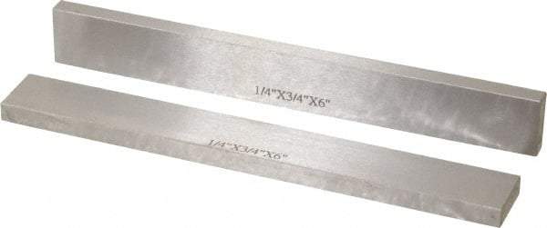 SPI - 6" Long x 3/4" High x 1/4" Thick, Steel Parallel - 0.0003" & 0.002" Parallelism, Sold as Matched Pair - USA Tool & Supply