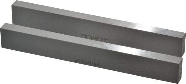 SPI - 6" Long x 3/4" High x 3/8" Thick, Steel Parallel - 0.0003" & 0.002" Parallelism, Sold as Matched Pair - USA Tool & Supply