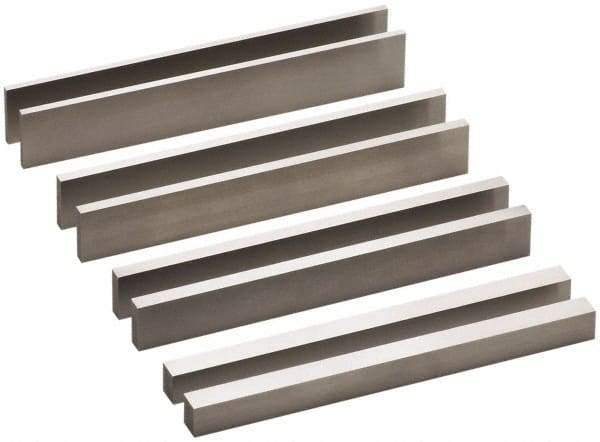 SPI - 8 Piece, 6 Inch Long Steel Parallel Set - 1/2 to 1 Inch High, 1/8 to 3/8 Inch Thick, 52-58 RC Hardness, Sold as 4 Pair - USA Tool & Supply