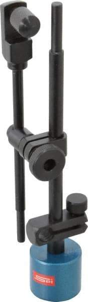 SPI - 50 Lb Magnetic Force, Fine Adjustment Indicator Positioner & Holder - Post & Clamp, 1-1/4" Base Height, 1-1/4" Base Length, 1-1/4" Base Width - USA Tool & Supply
