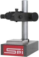 SPI - Cast Iron (Base), Rectangular Base, Comparator Gage Stand - 8" High, 6" Base Length x 3-7/8" Base Width x 2" Base Height, Includes Holder - USA Tool & Supply
