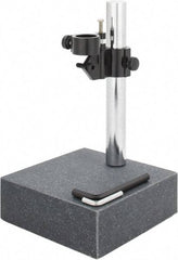 SPI - Granite, Rectangular Base, Comparator Gage Stand - 8" High, 6" Base Length x 6" Base Width x 2" Base Height, Includes Holder - USA Tool & Supply