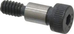 Made in USA - 1/4" Shoulder Diam x 3/8" Shoulder Length, #10-24 UNC, Hex Socket Shoulder Screw - 8 Alloy Steel, 0.357 to 3/8" Head Diam - USA Tool & Supply