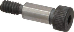 Made in USA - 1/4" Shoulder Diam x 1/2" Shoulder Length, #10-24 UNC, Hex Socket Shoulder Screw - 8 Alloy Steel, 0.357 to 3/8" Head Diam - USA Tool & Supply