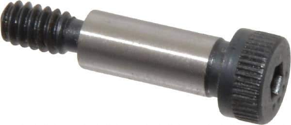 Made in USA - 1/4" Shoulder Diam x 5/8" Shoulder Length, #10-24 UNC, Hex Socket Shoulder Screw - 8 Alloy Steel, 0.357 to 3/8" Head Diam - USA Tool & Supply