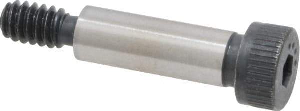 Made in USA - 1/4" Shoulder Diam x 3/4" Shoulder Length, #10-24 UNC, Hex Socket Shoulder Screw - 8 Alloy Steel, 0.357 to 3/8" Head Diam - USA Tool & Supply