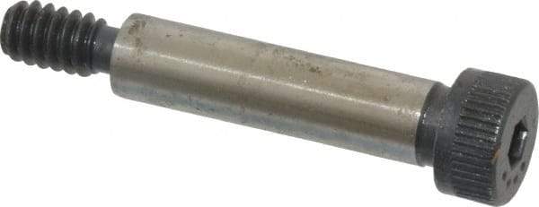 Made in USA - 1/4" Shoulder Diam x 1" Shoulder Length, #10-24 UNC, Hex Socket Shoulder Screw - 8 Alloy Steel, 0.357 to 3/8" Head Diam - USA Tool & Supply