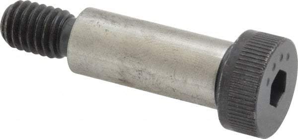 Made in USA - 1/2" Shoulder Diam x 1-1/4" Shoulder Length, 3/8-16 UNC, Hex Socket Shoulder Screw - 8 Alloy Steel, 0.729 to 3/4" Head Diam - USA Tool & Supply