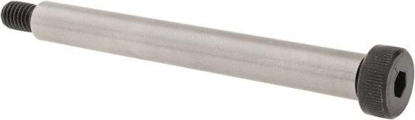 Made in USA - 1/2" Shoulder Diam x 4-1/2" Shoulder Length, 3/8-16 UNC, Hex Socket Shoulder Screw - 8 Alloy Steel, 0.729 to 3/4" Head Diam - USA Tool & Supply