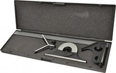 SPI - 4 Piece, 18" Combination Square Set - 1/32 & 1/64" (English/Metric) Graduation, Hardened Steel Blade, Cast Iron Center, Protractor & Square Head - USA Tool & Supply