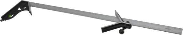SPI - 3 Piece, 24" Combination Square Set - 1/16, 1/32, 1/64 & 1/8" (4R) Graduation, Hardened Steel Blade, Cast Iron Center & Square Head - USA Tool & Supply