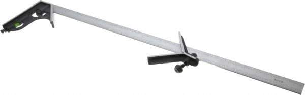 SPI - 3 Piece, 24" Combination Square Set - 1/32 & 1/64" (English/Metric) Graduation, Hardened Steel Blade, Cast Iron Center & Square Head - USA Tool & Supply